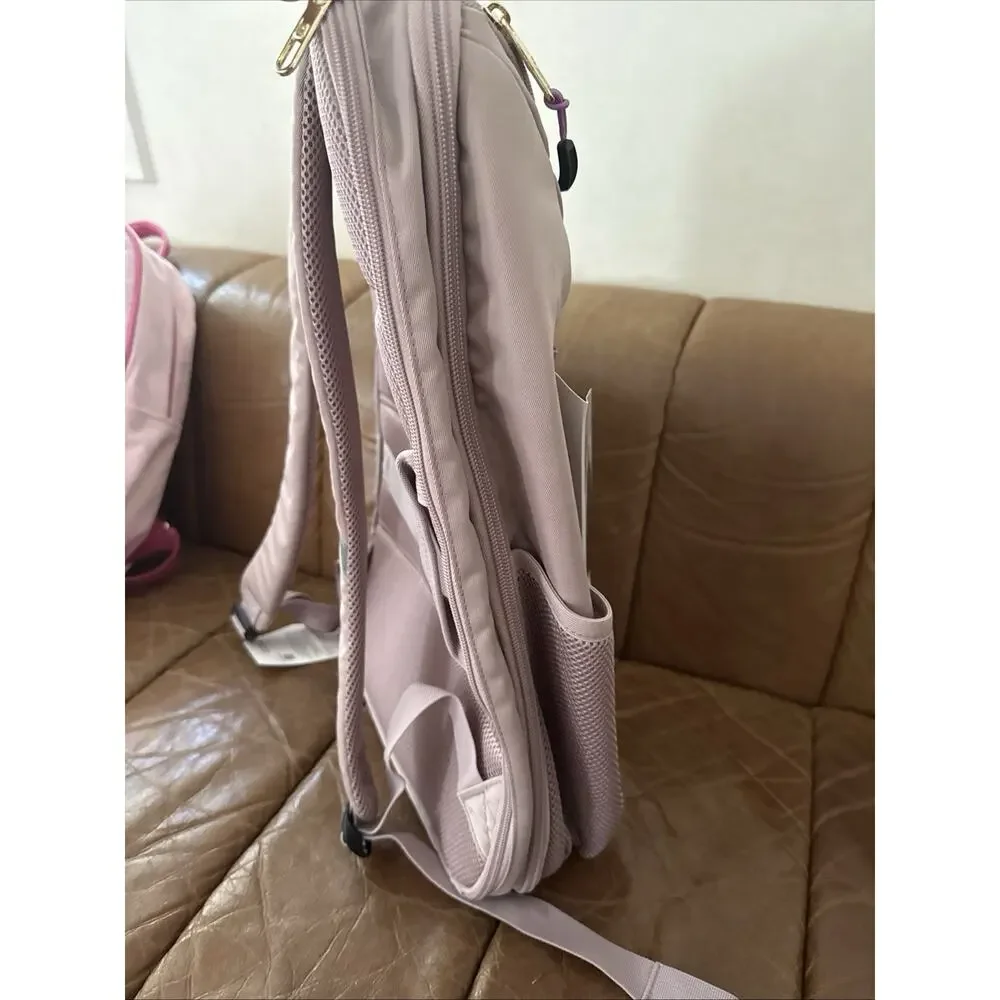 Swissdigital Design Multi-functional 2-In-1 Travel Backpack/Suitcase Mauve Pink